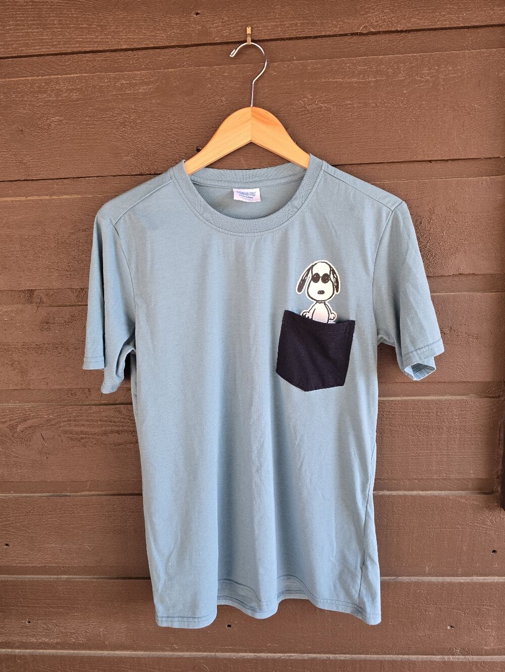 Official Peanuts Japan Snoopy Joe Cool Pocket T-Shirt - Japanese L (Fits US M/S)